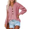 2025 Autumn/Winter Women's V-Neck Button Knit Sweater - European/American Style