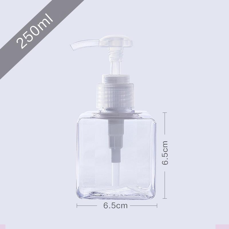 100-650Ml Kare Şişe Sıvı Sabun Çırpılmış Köpük Noktaları Şişeleme Şampuan Losyon Duş Jeli Pompalı Şişeler ve Sabunluk