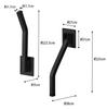 Yamazaki Jitsugyo Tape Folding Door Stopper Long Black W7 X D8 X H25cm Smart Tape Easy Installation Entrance Door Can Be Operated with One Foot 3727