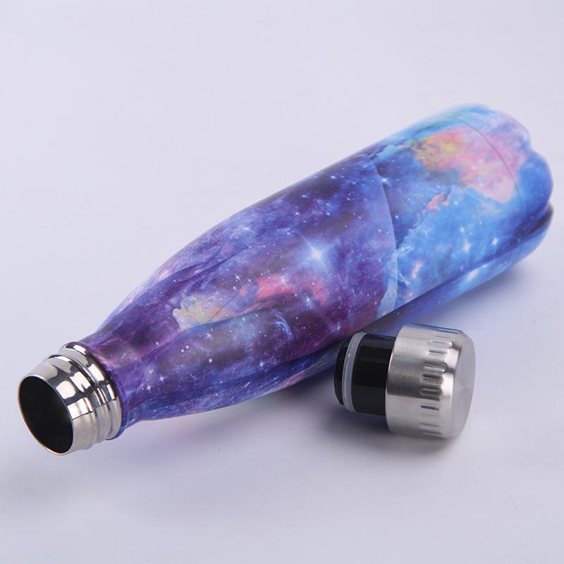 Stylová barevná nerezová termoska Hvězdná obloha Cestovní turistická kancelářská termohrnek Káva Čaj mléko termo láhev Dárky termoska