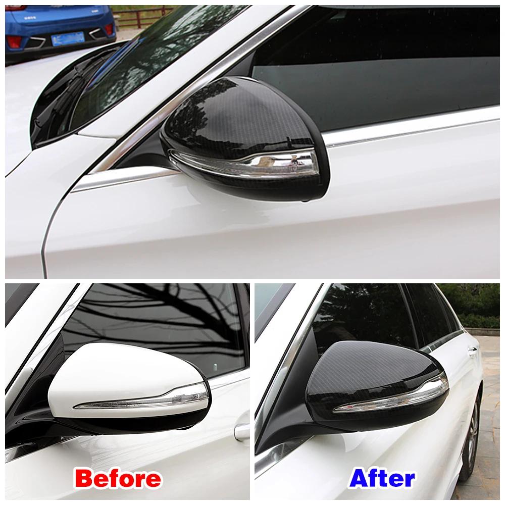 For Mercedes Benz E C GLC Class W213 W205 X253 Exterior Part Modify Rear View Mirror Protector Shell Cover Side Mirror Trim