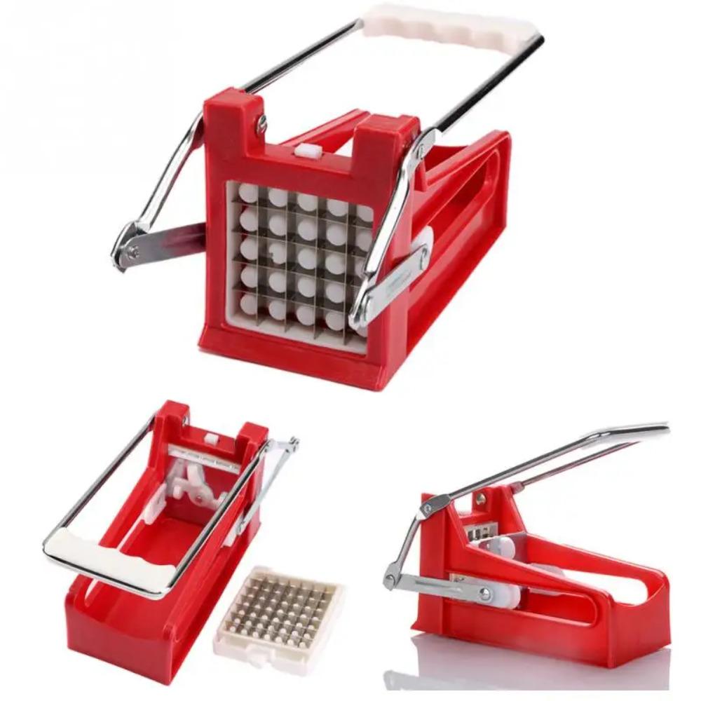 French Fry Cutter Fruit Vegetable Potato Slicer Chips Strip Cutting Machine Maker With Stainless Steel Blades Kitchen Gadgets