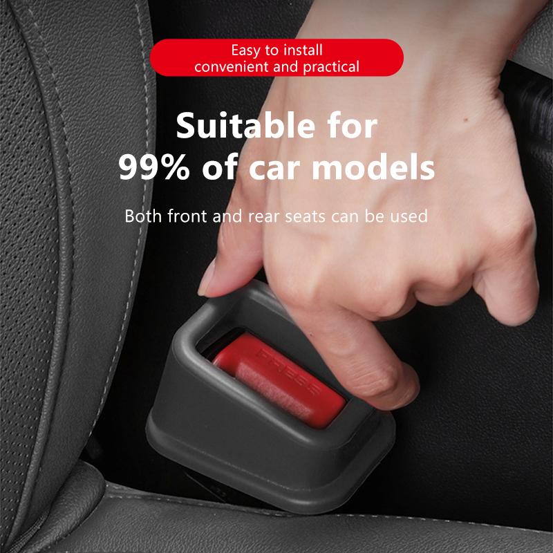 SEAMETAL 2PCS Car Seat Belt Buckle Cover EVA Anti Scratch Seatbelt Button Protector Seat Belt Protection Cover