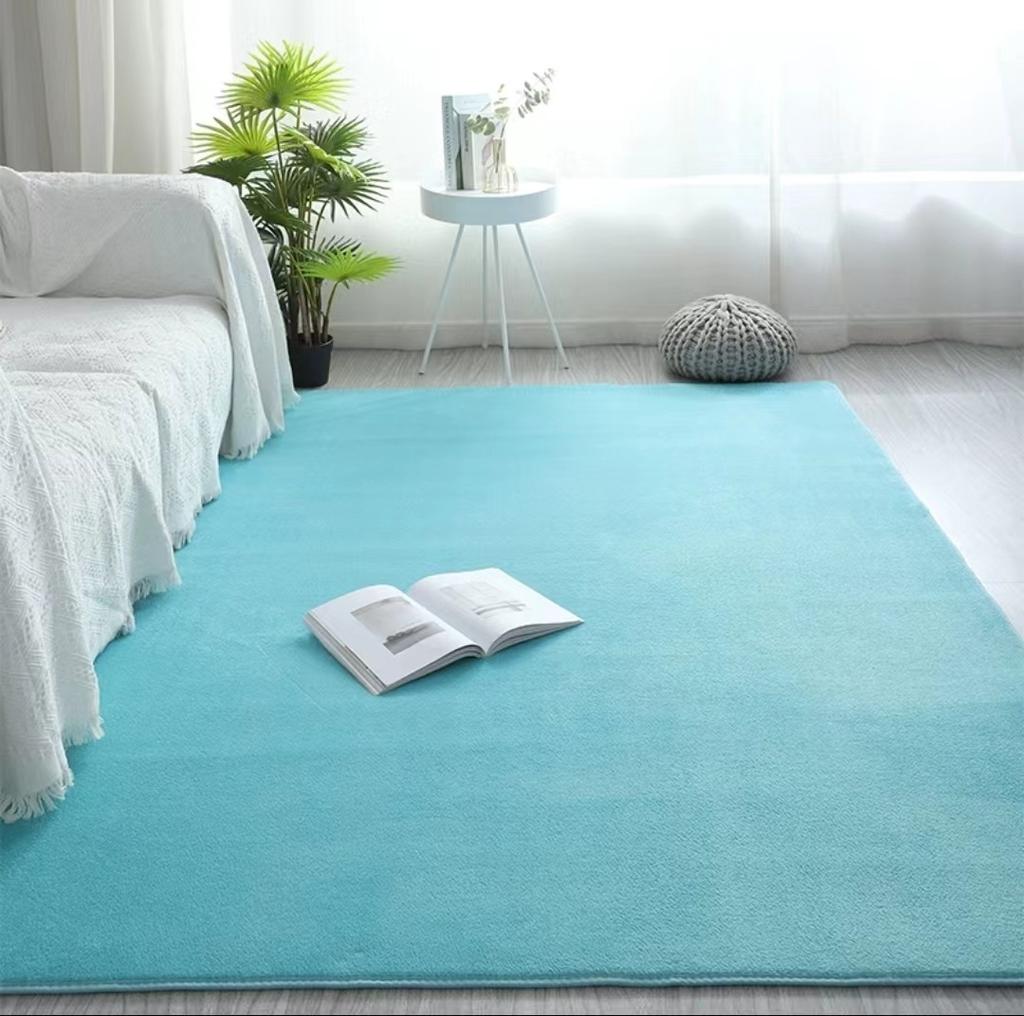 Soft Cozy Japanese Coral Pile Short Pile Carpet Living Room Bedroom Children Play Reading Non-slip Floor Mat