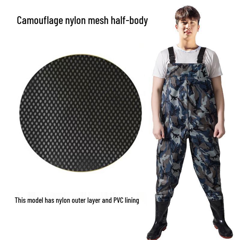 Muxian Camouflage Nylon Waist Fishing Waders