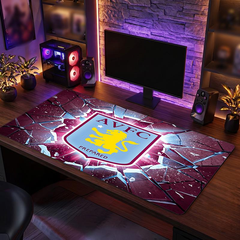Tappetino per Mouse Grande Stampa Calcio Aston Villa, Tappetino Esteso Antiscivolo per Scrivania da Gioco per Ufficio Casa