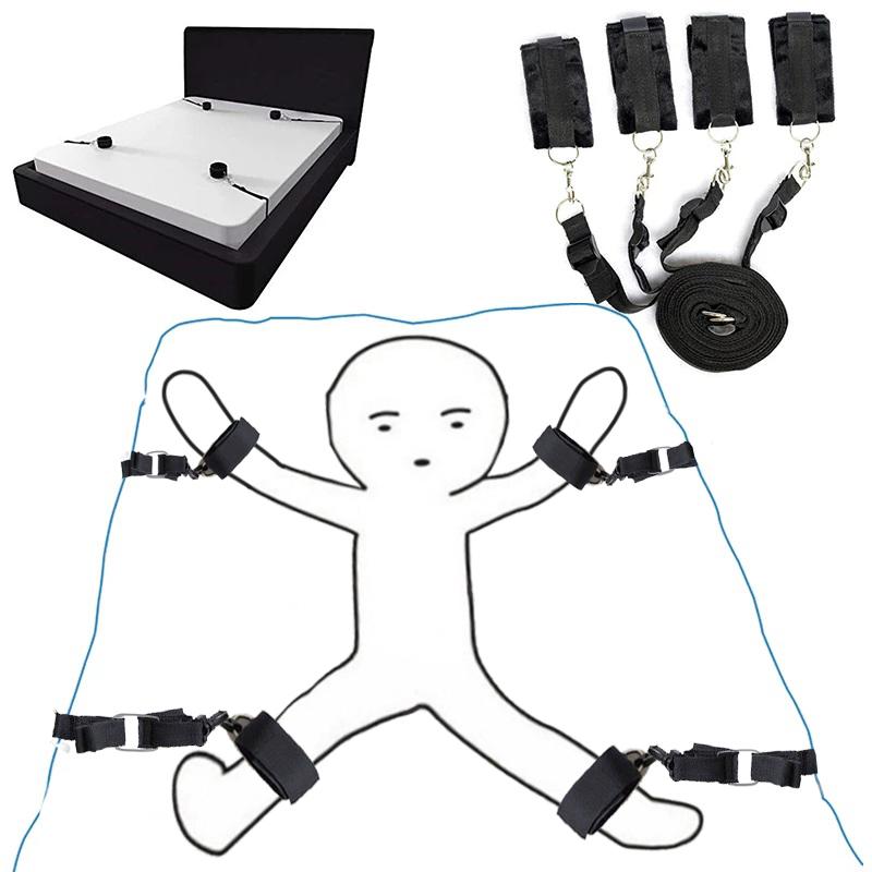 Cosplay Sex Leather Bondage Kit BDSM Restraints Fetish Erotic Sex Toys Couples Women Bandage Slave Collars  Handcuffs Adult Game