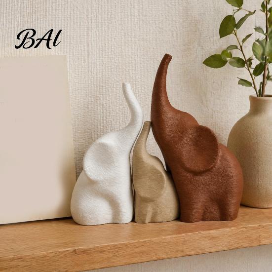 Elefantenskulpturen für die Heimdekoration 3 Stück/Set Familienstatuen, Niedliche Eltern Kind Verzierung, Moderne Gute Verzierungen Glück Wohnzimmer Büro Tisch Bücherregal