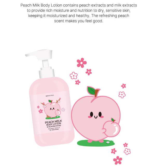BONNYHILL Peach Milk Body Care 1000ml – Body Wash / Body Lotion