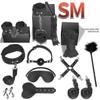 SM BDSM Bondage Exquisite Sets 4colors Plush Leather Erotica Sex Toys for Couples Handcuffs Flirting