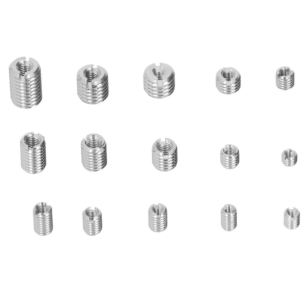 75PCS Threaded Insert Stainless Steel Silver Wear Resistant M3 M4 M5 Internal Thread Nut Kit
