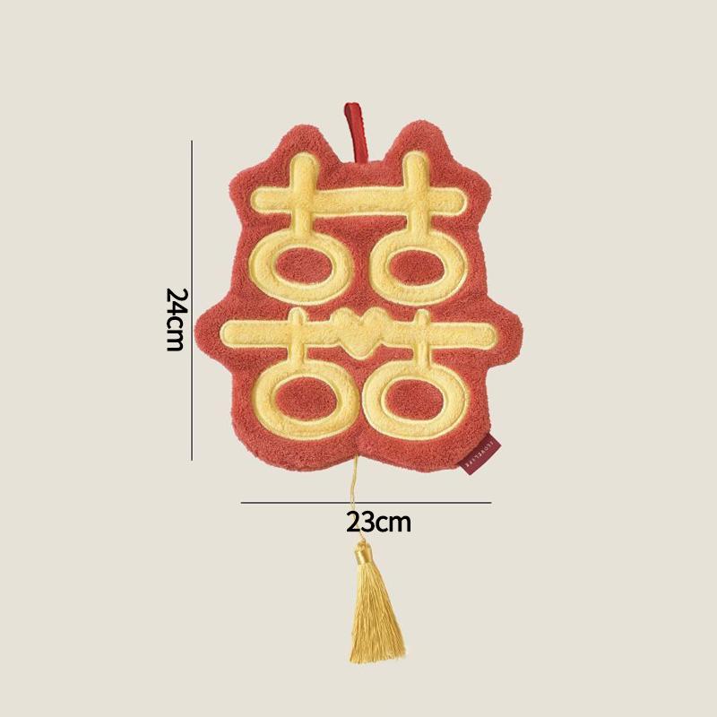 New Year 2025 Hand Towels Chinese New Year Wipe Cloth Supplies Super Absorpted Hand Towel Home Kitchen Cleaning Supplies