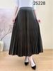 2025 Winter Plus Size Velvet Pleated Skirt: Mid-length, High-waisted, Slimming, Loose Fit for Women