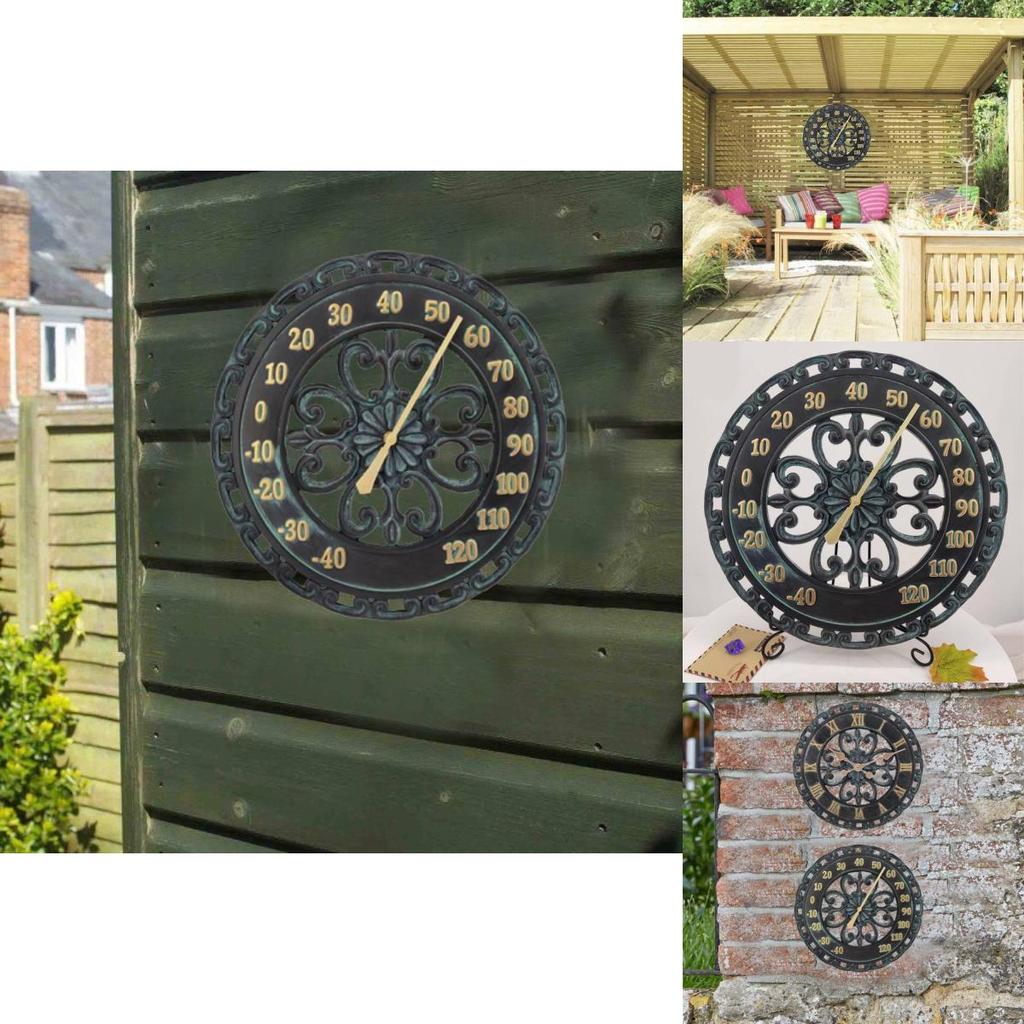 Vintage Wall Thermometer With Resin Frame For Garden And Living Room Decor