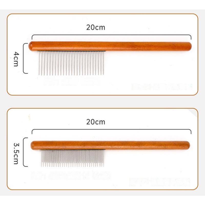 Wood Lengthening Cat Comb Retro Portable Professional Pet Cat Grooming Comb Convenient Storage Dog Hair Trimmer Cleaning Hair Pet Cleaning Products