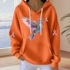 Women's Fashionable Casual Bird-printed Pullover Sporty Long-sleeved Sweatshirt Top