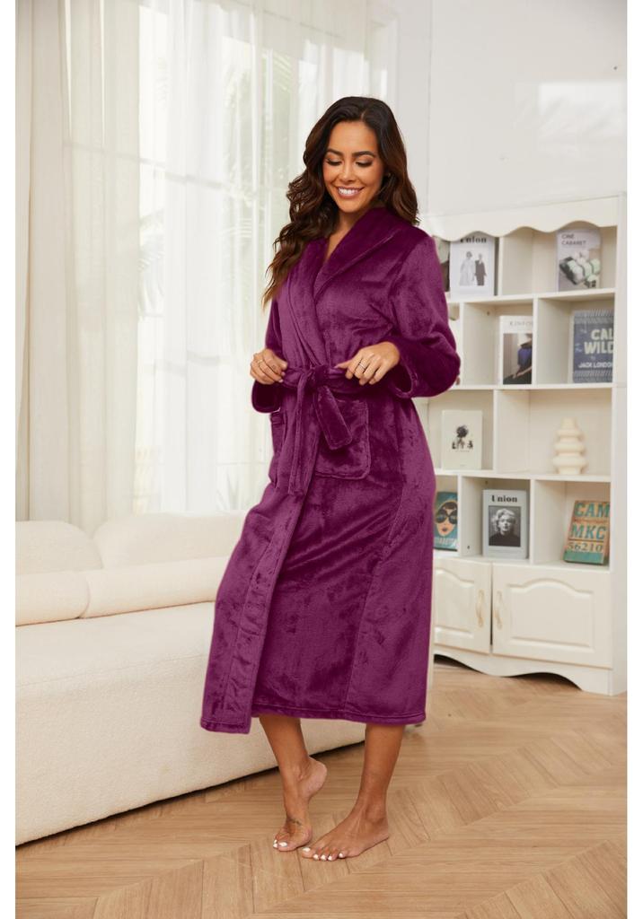 Übergröße Flanell Revers Pyjama Morgenmantel Set für Paare - Warme Herbst/Winter Europäische Amerikanische Hauskleidung