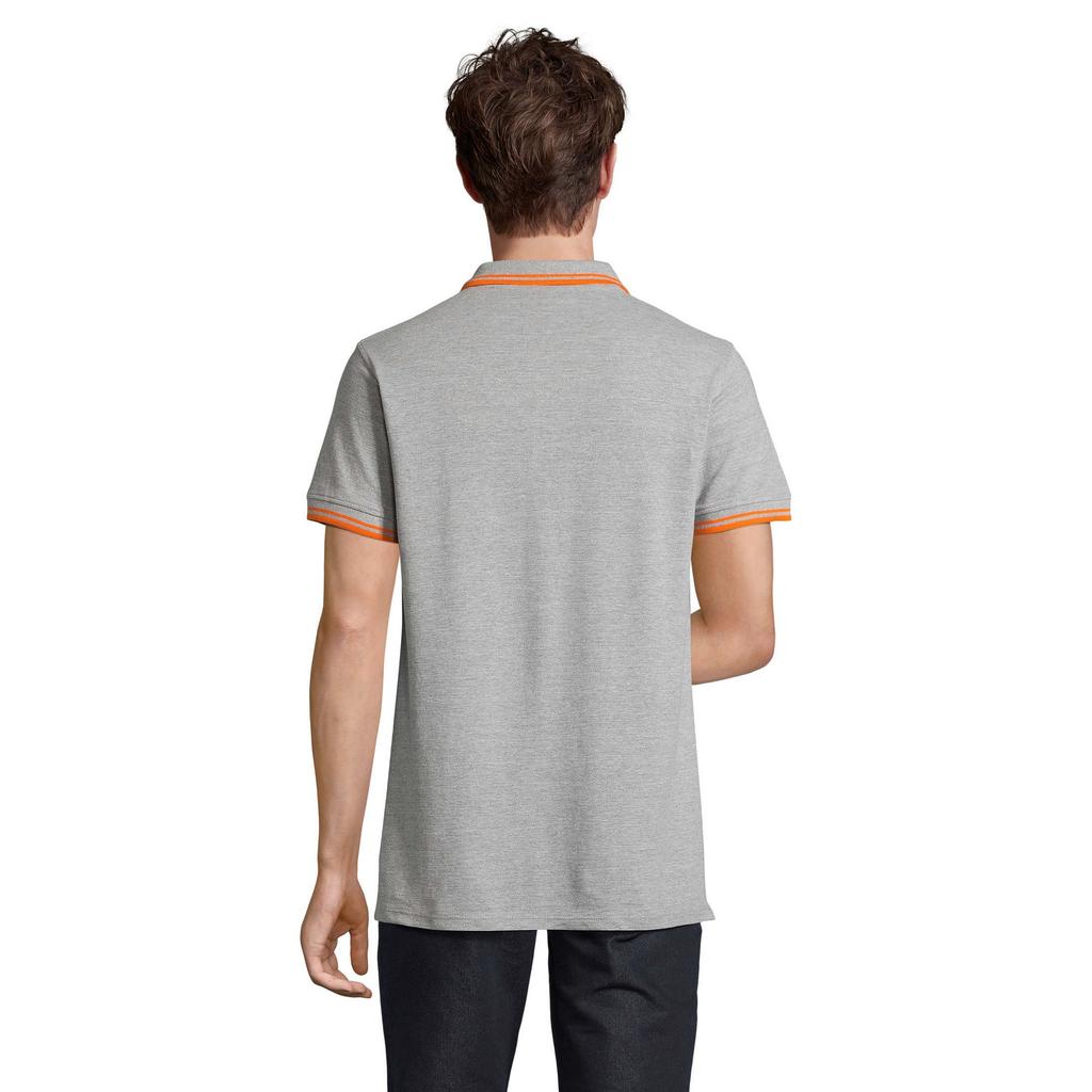 SOLS Mens Pasadena Melange Polo Shirt