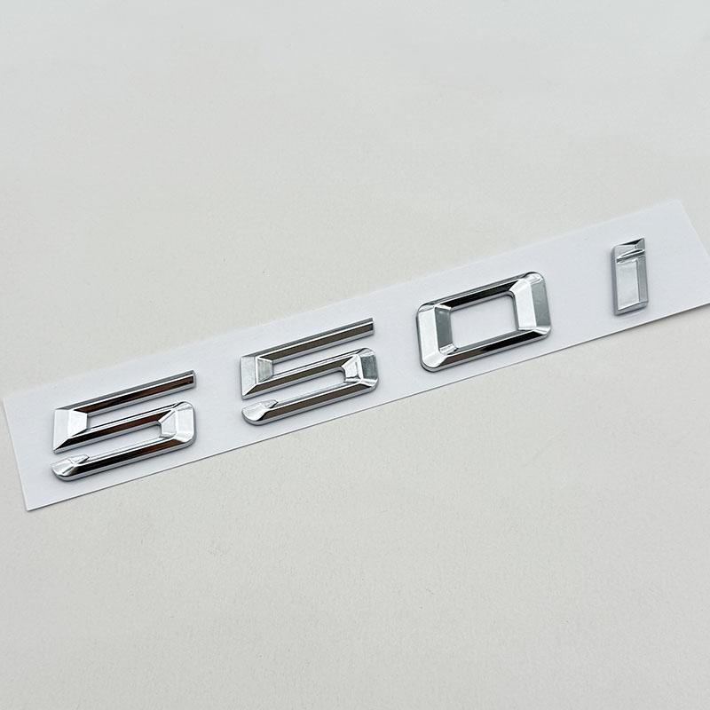 3D ABS Car Letters Logo 520i 528i 530i 535i  Badge Sticker Rear Trunk Emblem For BMW 5 Series 530i 520i Tail Marking Accessories