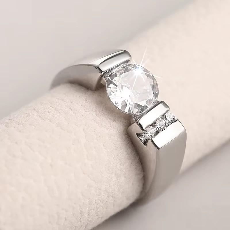 Huitan Современные женские обручальные кольца Геометрический дизайн Кристалл AA Кубический цирконий Обручальные аксессуары Модные украшения 6