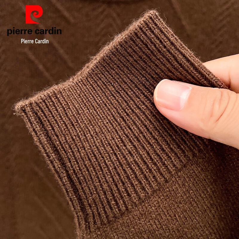 Pierre Cardin Men's 100% Wool Jacquard Round Neck Sweater