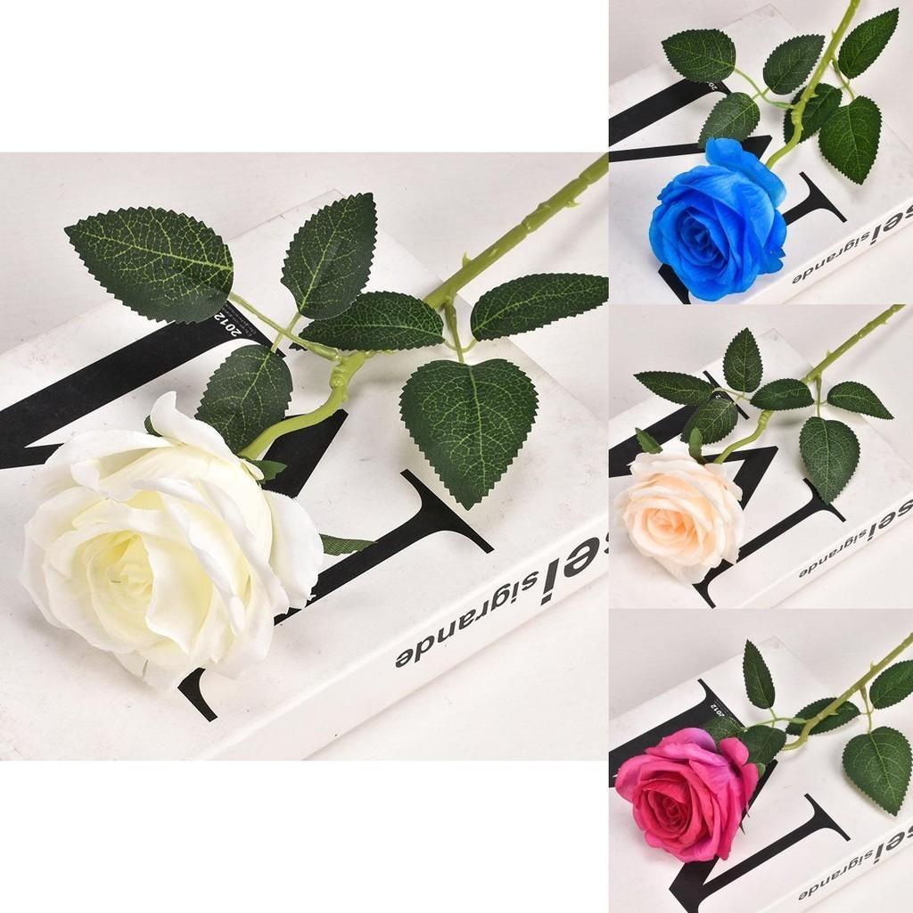 50cm Long Stem Artificial Roses Elegant Fake Silk Flowers For Wedding Home Decor