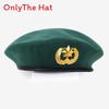 Marvel Logo Wool Beret Hat With Retro British Style And Uv Sunshade For Adults