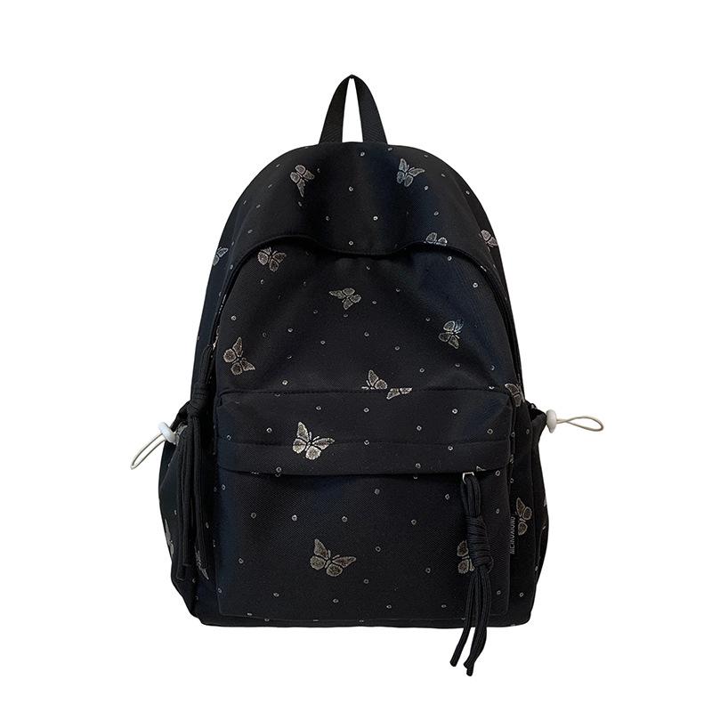 Schoolbag High Value Korean Version Ins Style Backpack Female Student Large Capacity Cute Cartoon Schoolbag Lightweight Simple Backpack