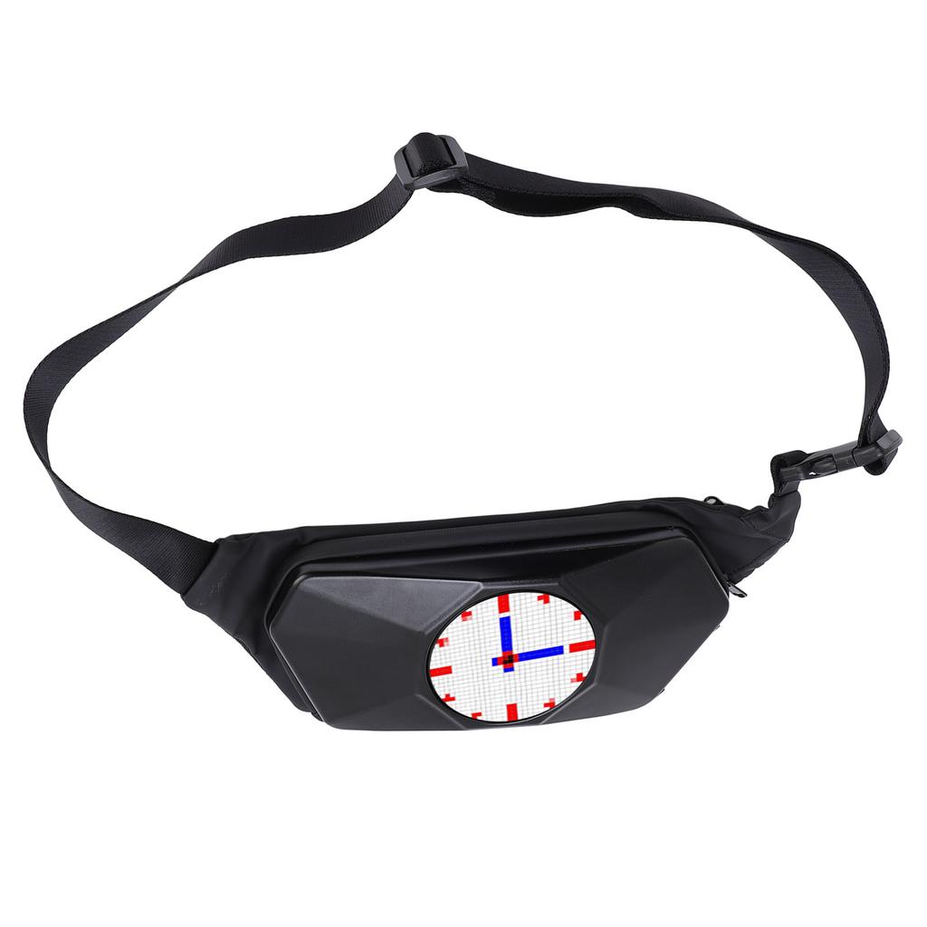 LED-Schlingentasche 32 x 32 Pixel Bunt Regendicht Programmierbare LED Schulter-Brusttasche für Reisen Wandern