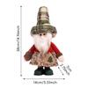 Non-Toxic 14.9Inch Gunny Burlap Top Hats Standing Figures Christmas Ornaments Dolls Santa Claus Snowmen Home Decoration