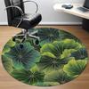 1pc Lotus Leaves Pattern Office Round Area Rug, Indoor Mat Suitable ForOffice, Under Office Chairs Bedroom Living Room Home Decor, Room Decot080