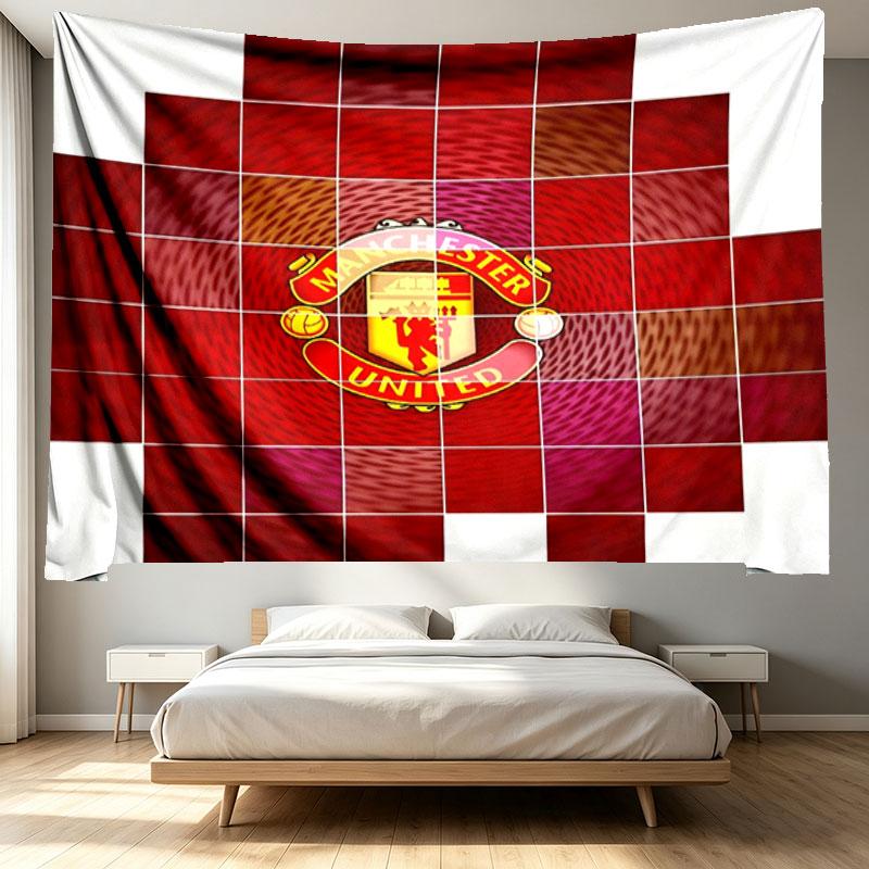 Football United F.C Print Tapestry - Portable Wall Decor Cloth, for Home, Dorm, Travel, Bedroom, Living Room - Ideal Birthday Housewarming Gift