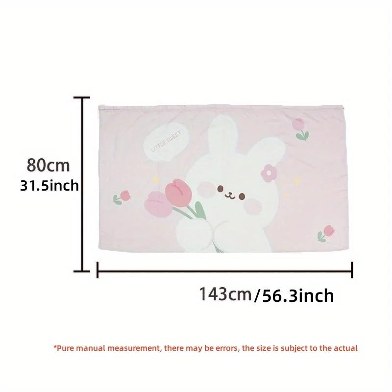 Car Partition Curtain Goddess Style Cute Cartoon Tulip Rear Privacy Curtain Hanging Summer Sun Protection Partition Accessories