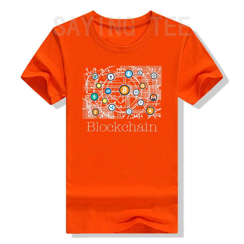 Blockchain Cryptocurrency Tshirt BitCoin Crypto BTC Gift Funny Investor Graphic Tee Tops Unisex Clothing Customized Product Cotton