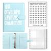 100 Envelope Savings Challenge Kit PU Binder with Numbered Pockets And Progress Trackers A5 Budget Planner for Couples Individuals