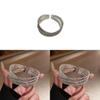 Geometric Cross Open Bracelet Silver Copper Fashion Jewelry For Stylish Office Wear