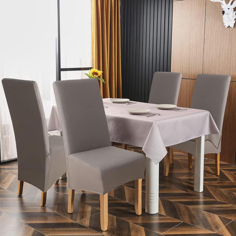 Waterproof High Back(60-75cm), XL Size Solid Chair Covers Stretch for Dining Room Wedding Party Home Decor Case Chair Protector