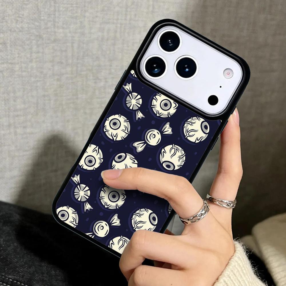Capa Case for iPhone 17 Air 16 Pro Max 15 Plus 11 13 Mini 14 12 Back Phone Cover Eyeball Pattern
