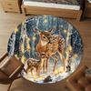 1PC Deer Winter Office Round Area Rug, Under Office Chairs Bedroom Living Room Home Decor,Carpet for Office, -1110186