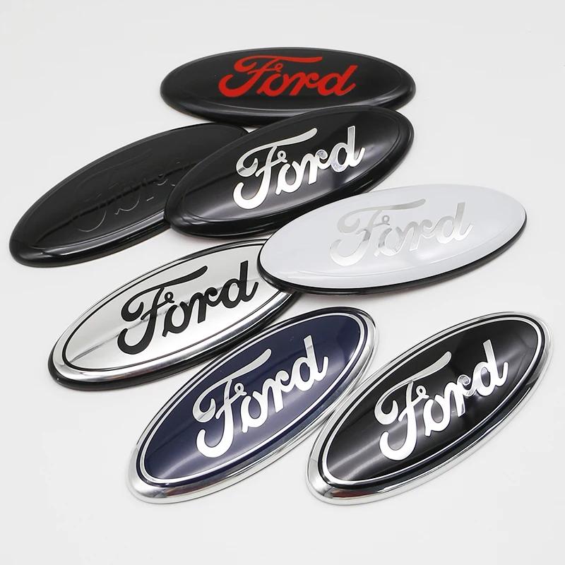 Nowa Naklejka Samochodowa 2026 1 szt. 17,5 cm Emblemat Przód Tył Samochodu Odznaka Bagażnik Maska Naklejka Dekoracyjna Do Ford Edge Escape Fiesta Transit Ranger