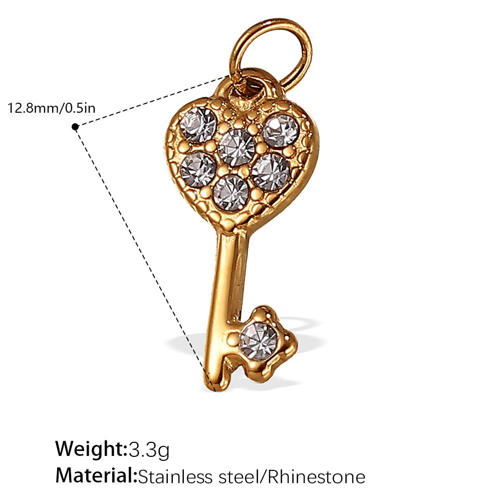 Exquisite And Compact Diy Key Pendant Stainless Steel Gold-Plated Cute And Diverse Styling Accessories