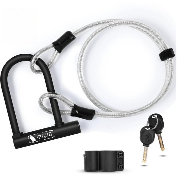 

1PCS BIKING Bicycle U Lock Anti-theft MTB Road Mountain Bike Lock Bicycle Accessories U-Locks Cycling Steel Security Bike Locks белый