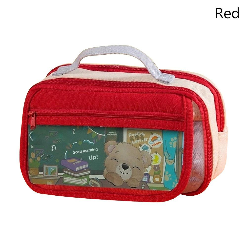 Flip Cover Pen Bag Multilayer Stationery Organizer New Pencil Case Gifts