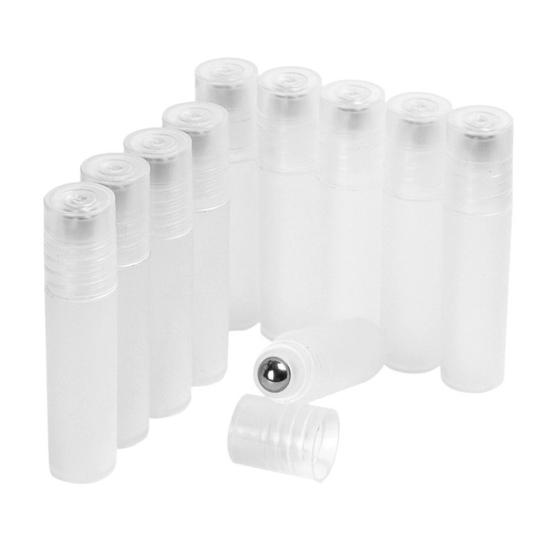 10Pcs Empty Clear Roller Ball Bottle Plastic Container for Essential Oil Perfume
