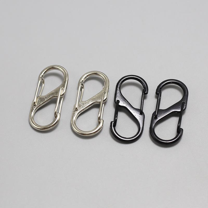 Alloy Figure-8 Carabiner Keychain: Multi-functional Backpack Hook & S-Buckle Connector