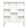 Organisateur D'étagères - VAGUE - Bibliothèque En Bois - Blanc - Panneaux De Particules - Pour Adulte