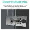 Stainless Steel Cabinet Door Hinge Repair Plate  Silver