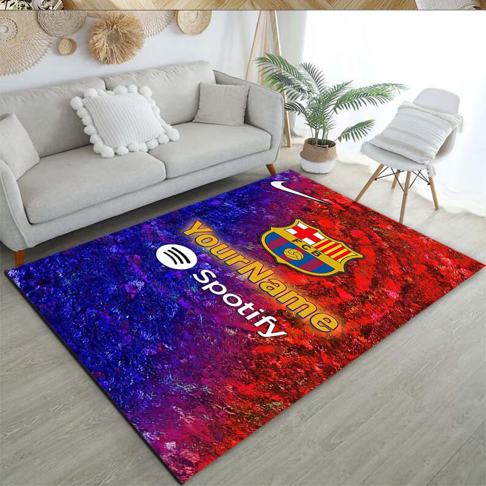 Fc Barcelona Personalized Name Floor Rug Office Rug Design for Study room Decorate room Kitchen Balcony Antislip Carpet Anime Office Decor
