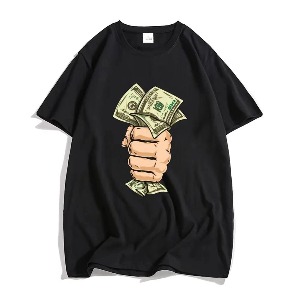 Geldrolle 100 Hunderter Dollar T-Shirt Weiches Polyester Hohe Qualität T-Shirts Kurzarm Herren Kinder Sommer T-Shirt Lässig Streetwear