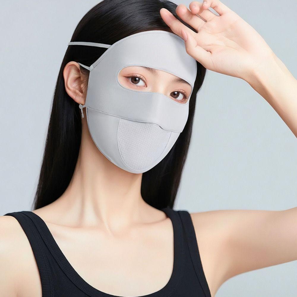 Summer Sunscreen Mask Sunscreen Face Scarf Face Cover Breathable Face Gini Mask  Women/Girls